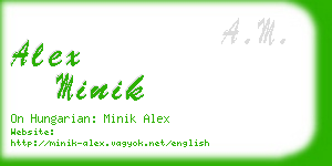 alex minik business card